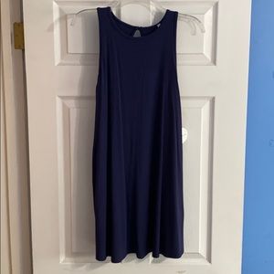 Lulus Camila Navy Blue Sleeveless Swing Dress